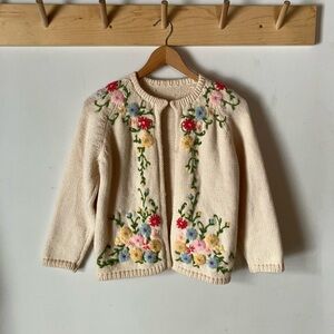 Vintage handmade embroidered cardigan